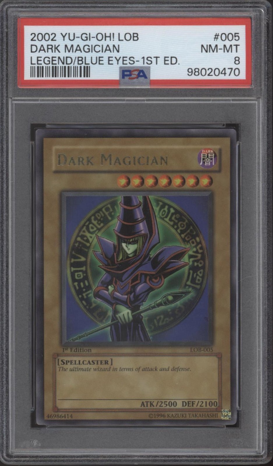 dark magician yugioh card 1996 Rare Girl English Edition 2500 Defense *** DARK MAGICIAN *** ULTRA