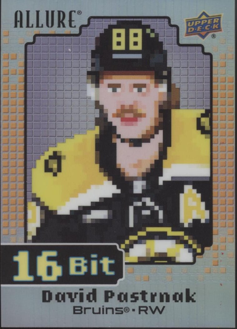David Pastrnak 2023 - 24 Upper Deck Allure 16 Bit Refractor #B - 15 - Collector Store LLC