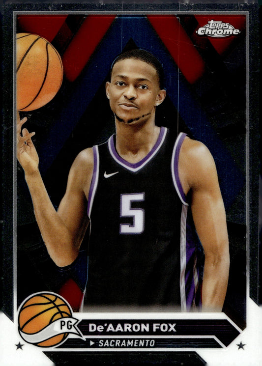 De'Aaron Fox 2024 Topps Chrome #117 - Collector Store LLC