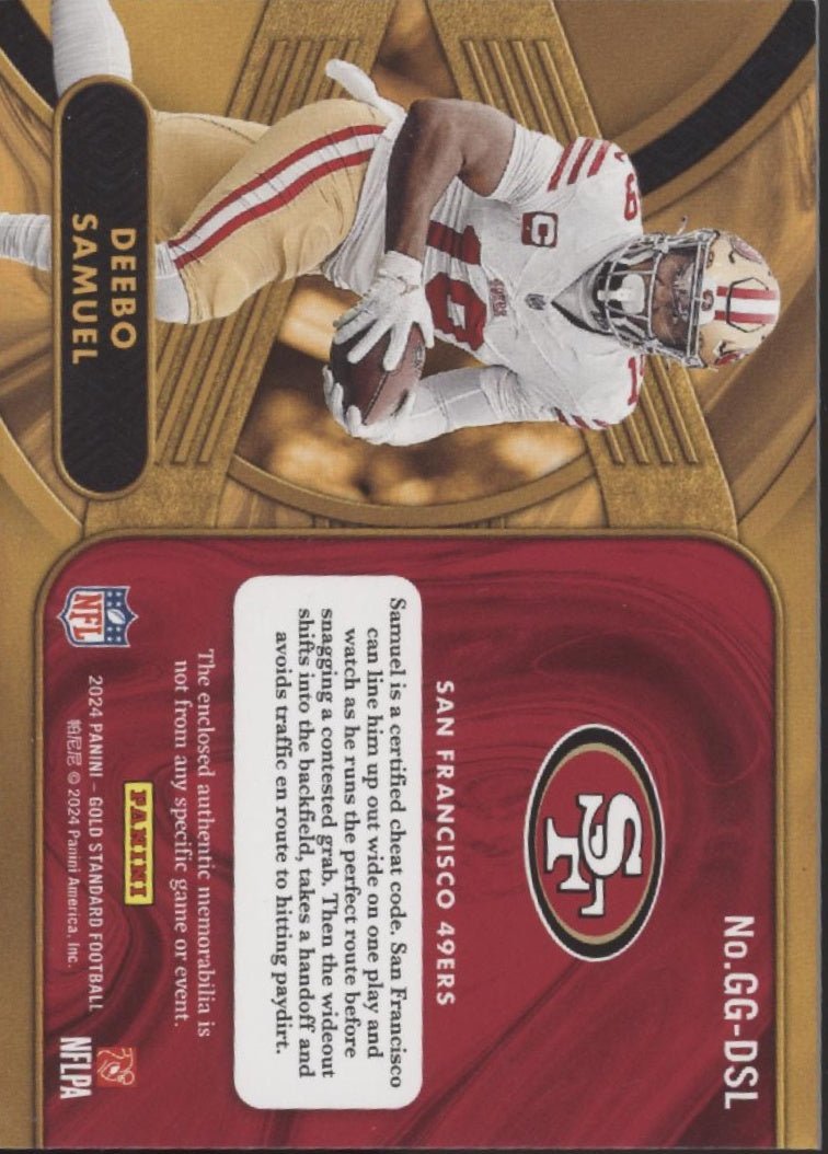 Deebo Samuel 2024 Panini Gold Standard Gold Gear Swatch 234/299 #GG - DSL - Collector Store LLC