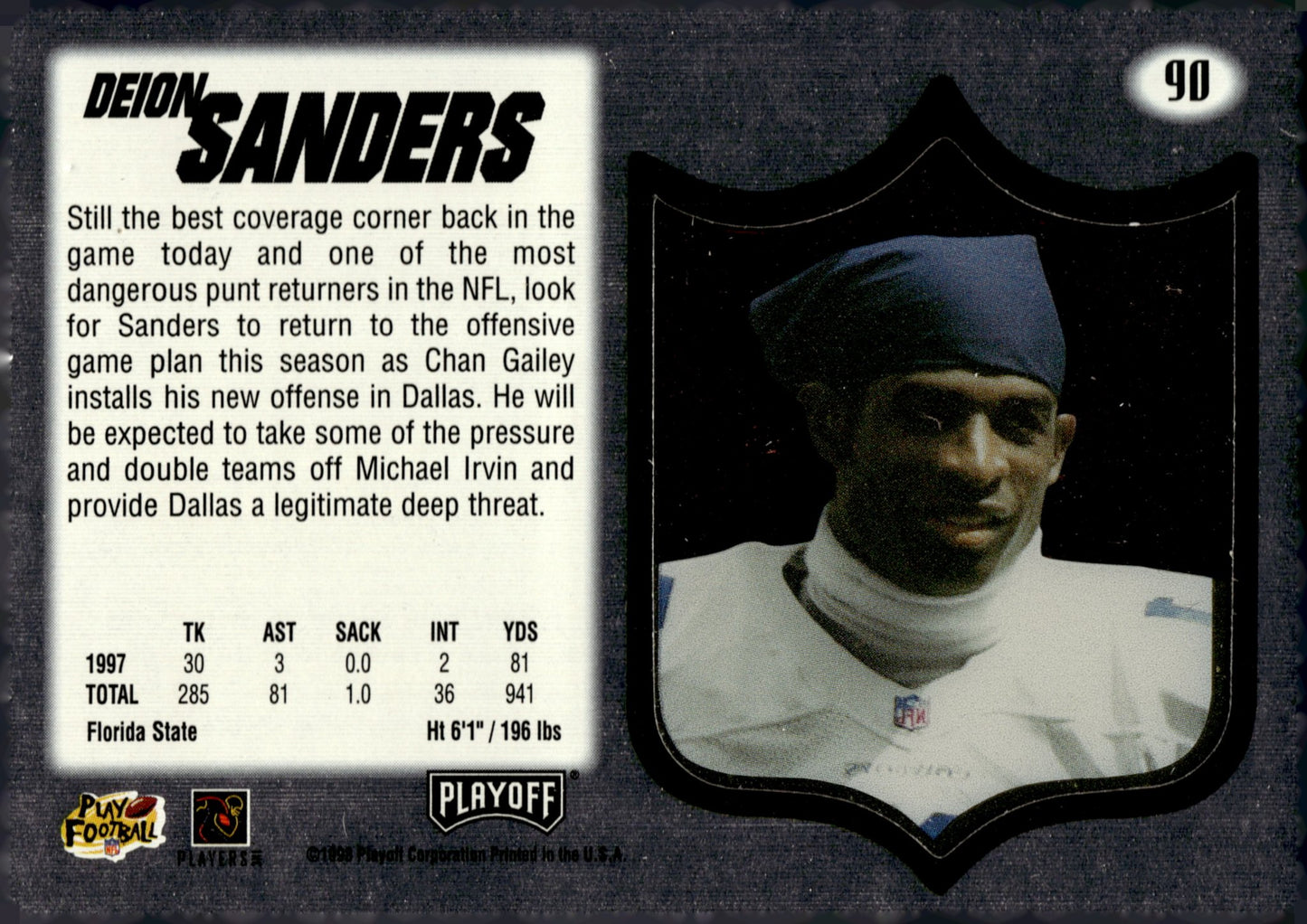 Deion Sanders 1998 Playoff Absolute SSD #90 #1 - Collector Store LLC