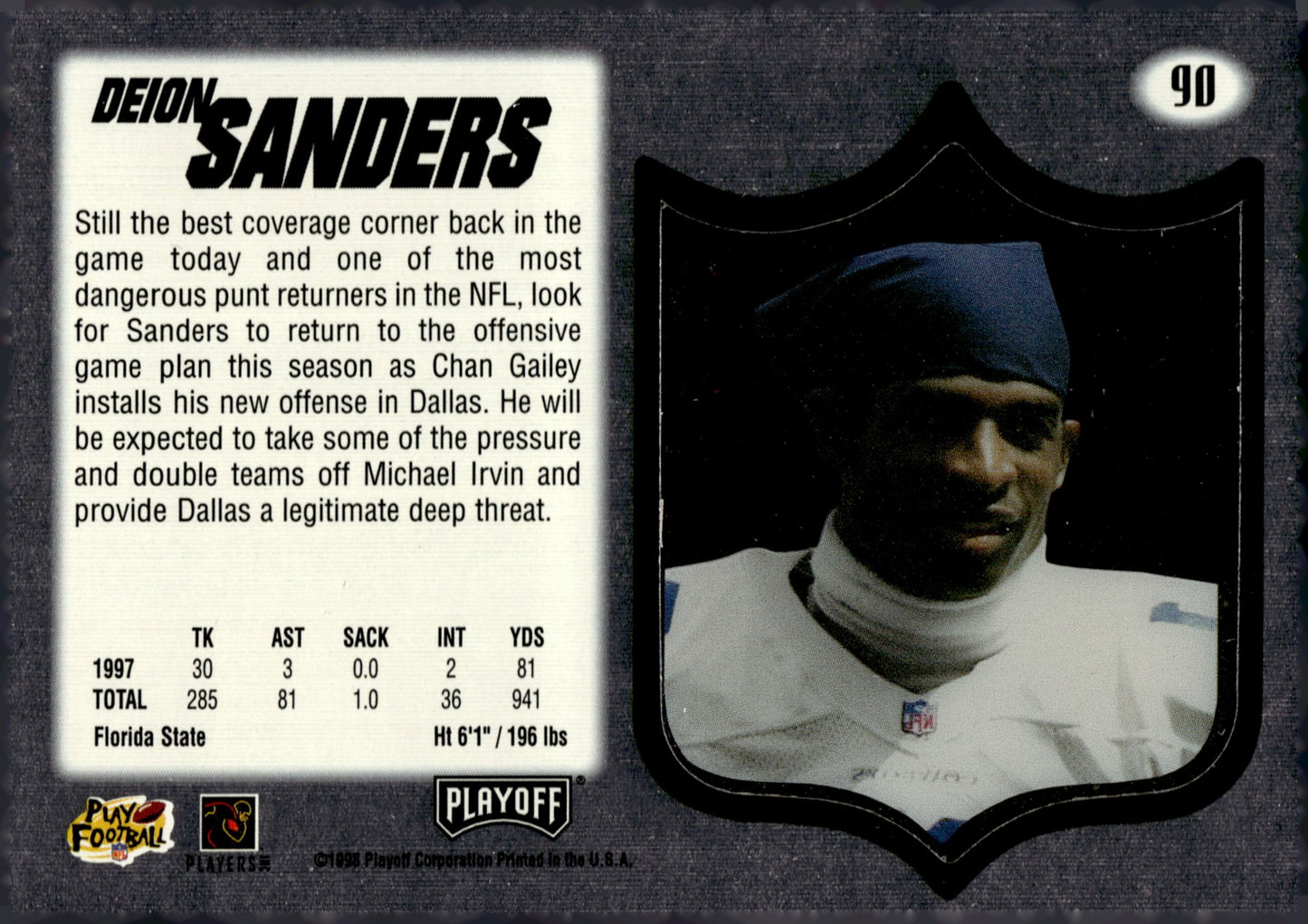 Deion Sanders 1998 Playoff Absolute SSD #90 #2 - Collector Store LLC