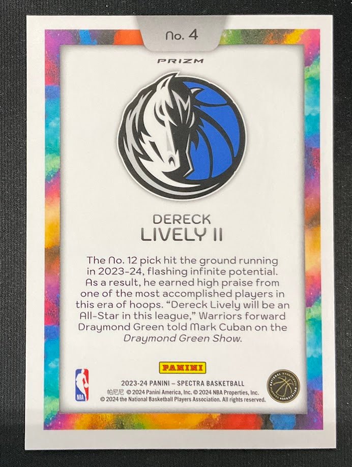 Dereck Lively II 2023 - 24 Panini Spectra Prizm RC #4 - Collector Store LLC