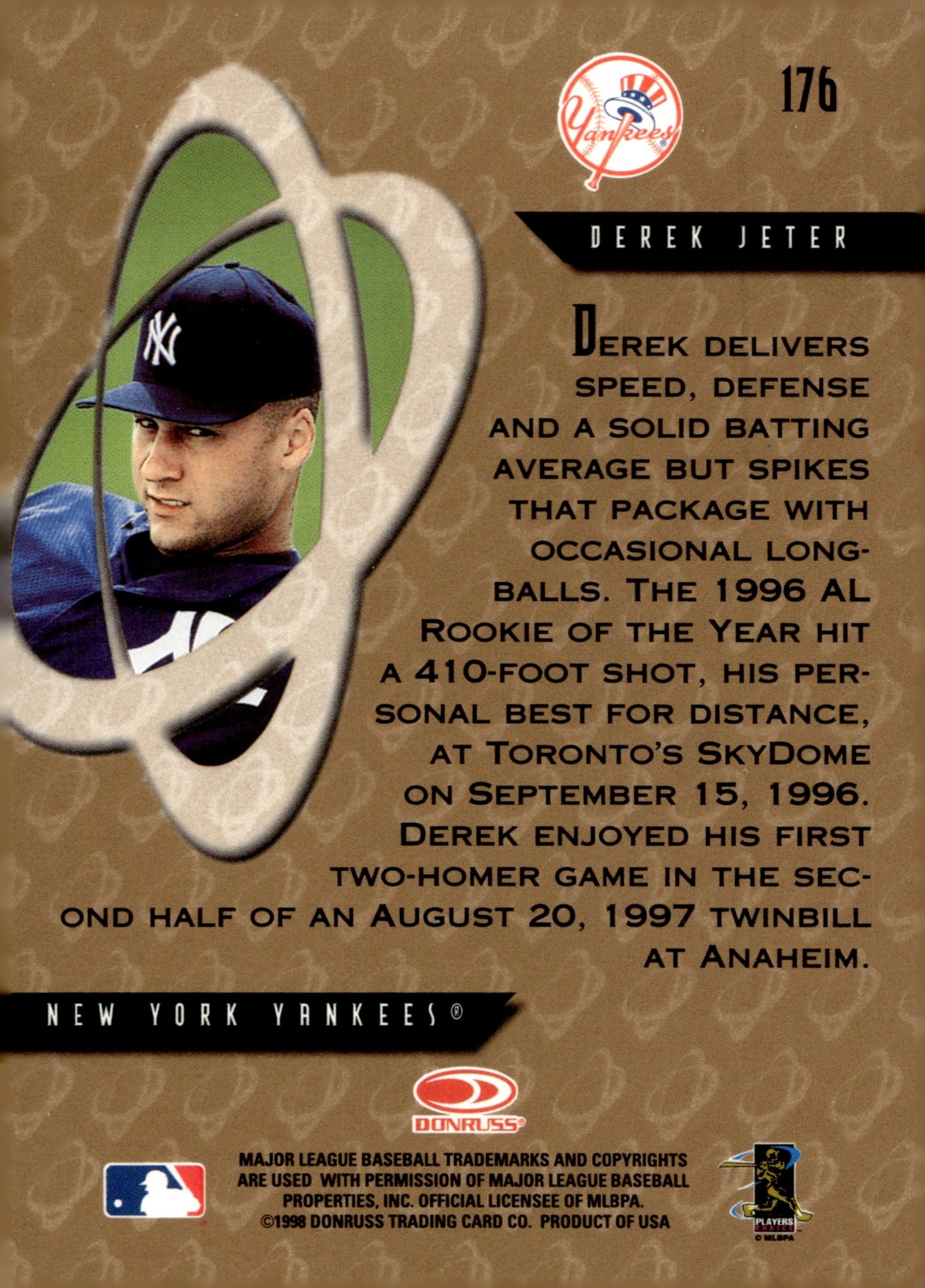 Derek Jeter 1998 Donruss Preferred Power #176 #2 - Collector Store LLC