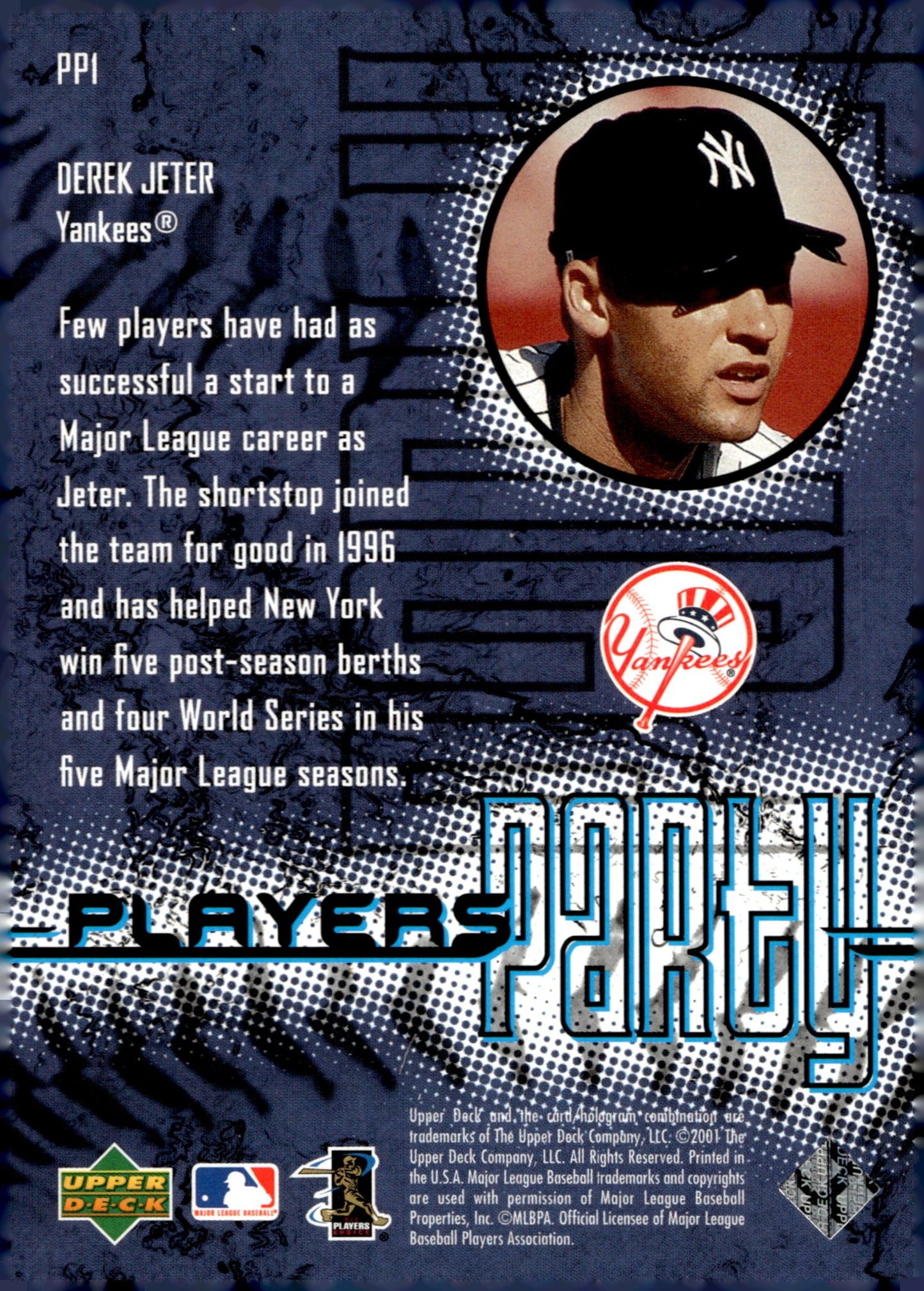 Derek Jeter 2001 Upper Deck Sweet Spot Players Party #PP1 - Collector Store LLC