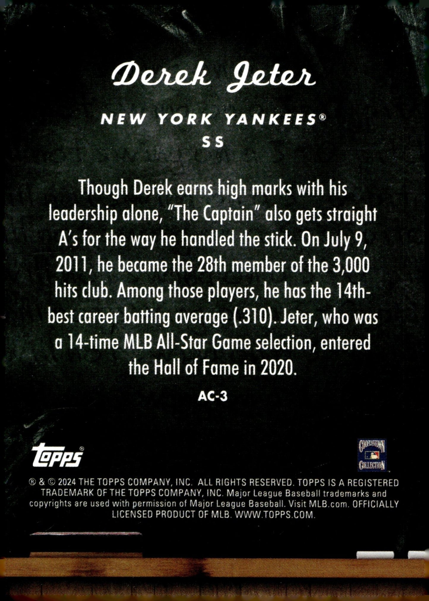 Derek Jeter 2024 Topps Update Series All Class #AC - 3 - Collector Store LLC