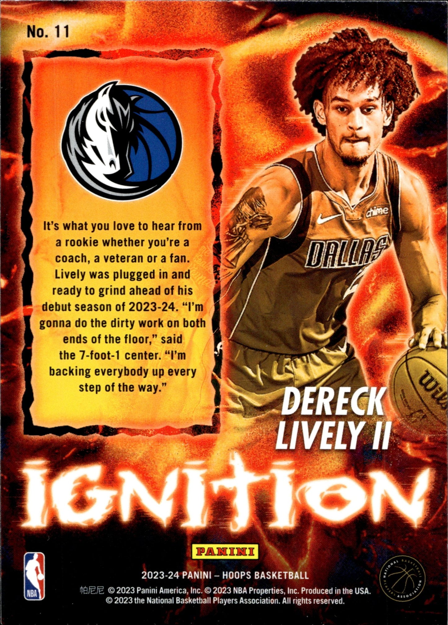 Derek Lively II 2023 - 24 Panini Hoops Ignition RC #11 - Collector Store LLC