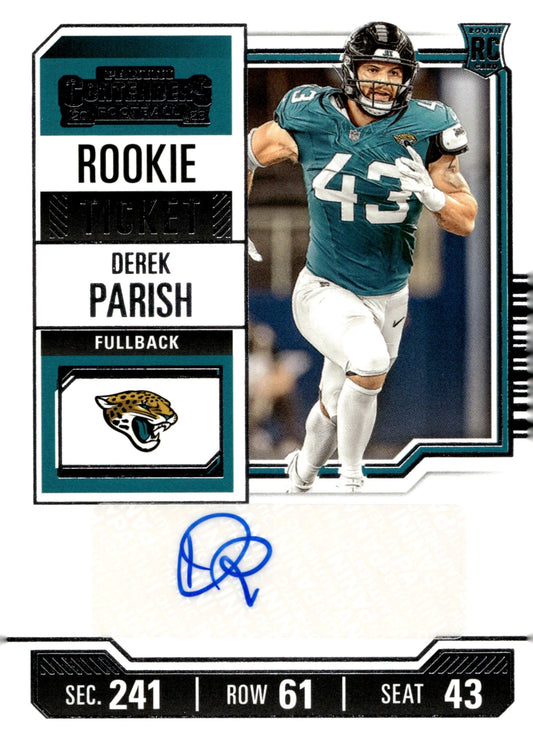 Derek Parish 2023 Panini Contenders Rookie Ticket RC Auto #179 - Collector Store LLC