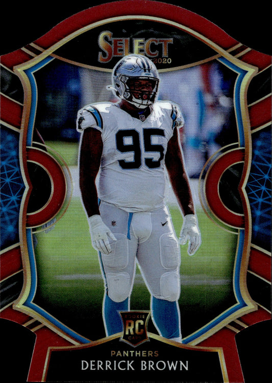 Derrick Brown 2020 Panini Select Die - Cut Maroon Prizm RC #87 - Collector Store LLC