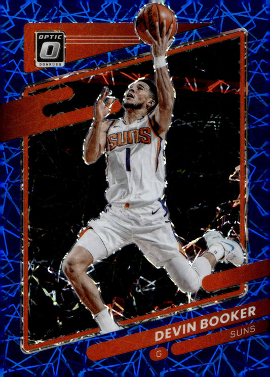 Devin Booker 2021 - 22 Panini Donruss Optic Blue Lazer Prizm #142 - Collector Store LLC