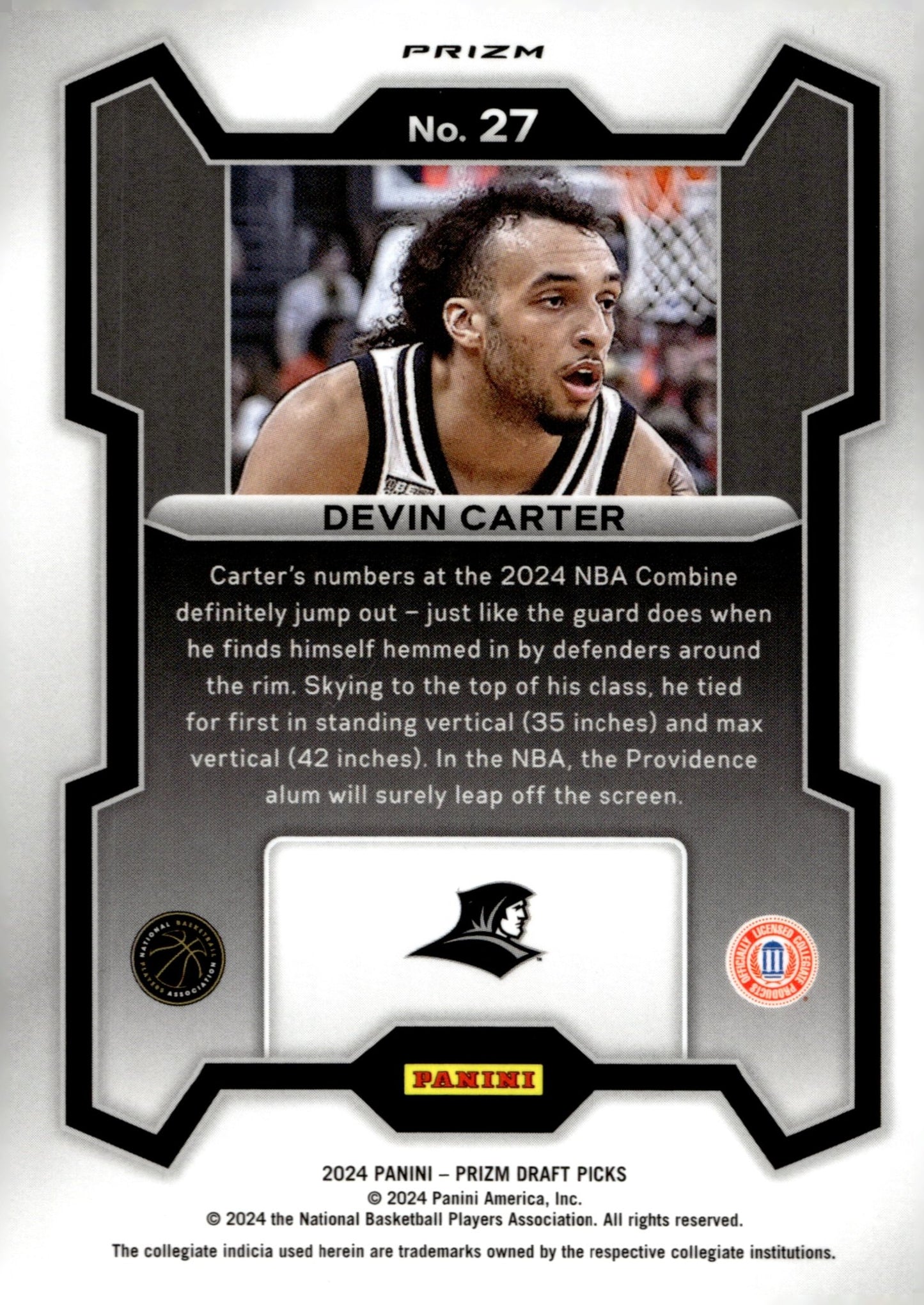 Devin Carter 2024 Panini Prizm Draft Picks Prizm RC #27 - Collector Store LLC
