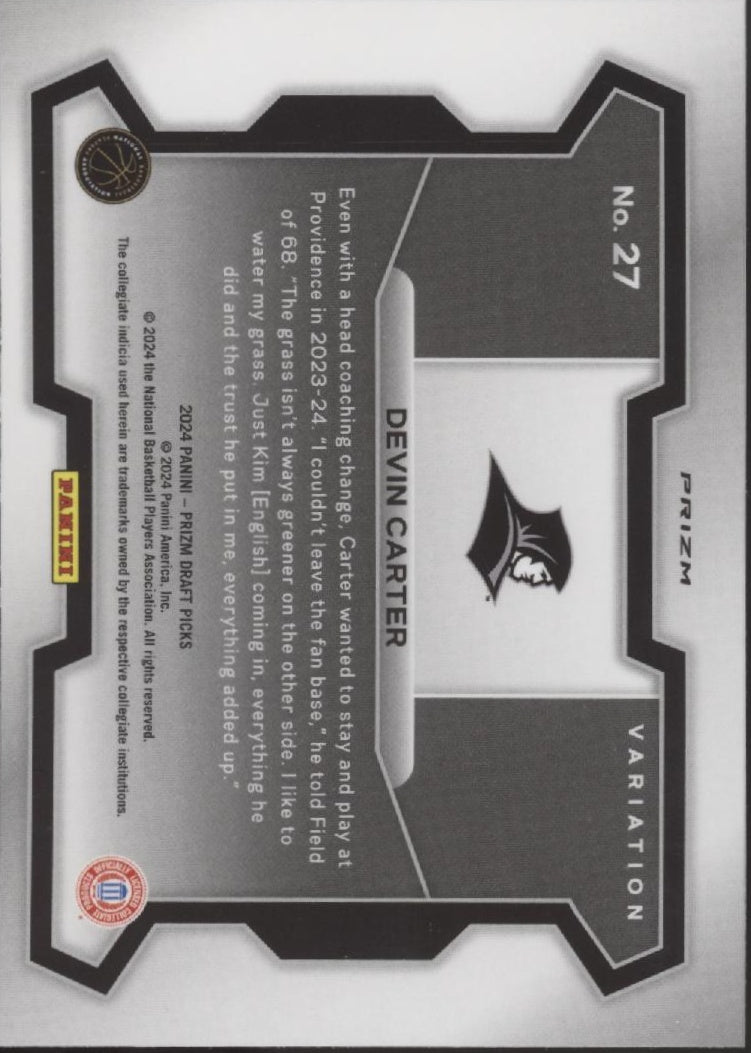 Devin Carter 2024 Panini Prizm Draft Picks Snakeskin Prizm RC #27 - Collector Store LLC