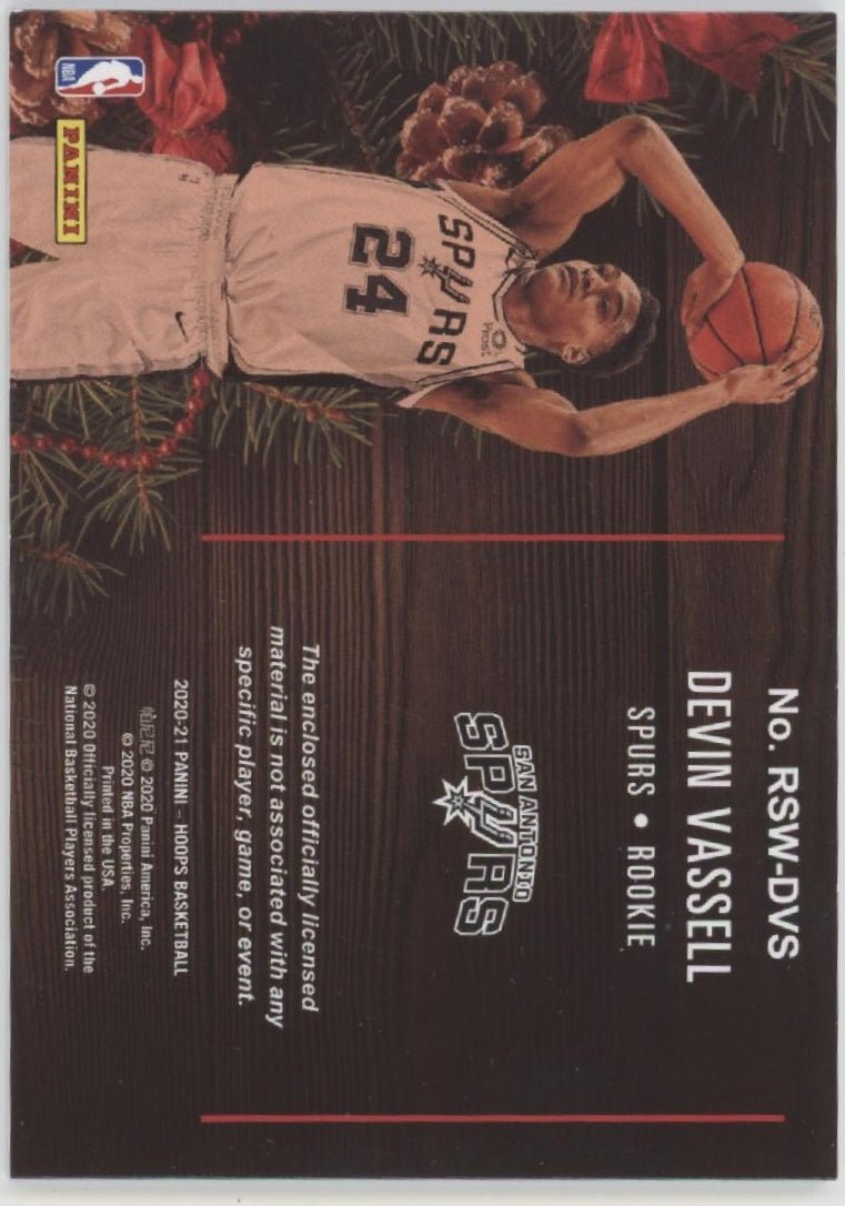 Devin Vassell 2020 - 21 Panini Hoops Rookie Sweaters Swatch RC #RSW - DVS #2 - Collector Store LLC