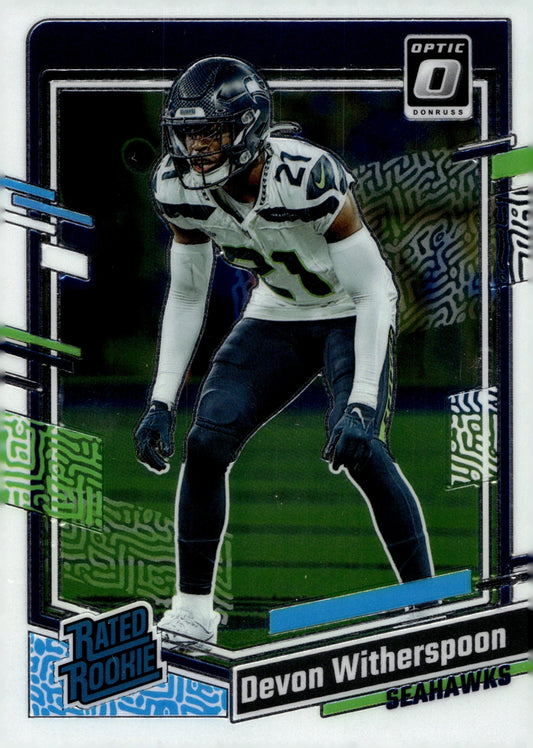 Devon Witherspoon 2023 Panini Donruss Optic Rated Rookie RC #292 - Collector Store LLC