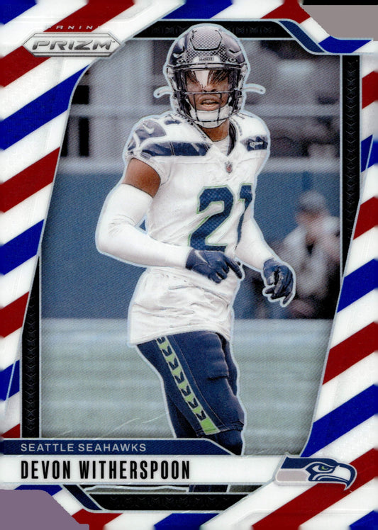 Devon Witherspoon 2024 Panini Prizm Red White & Blue Prizm #263 - Collector Store LLC