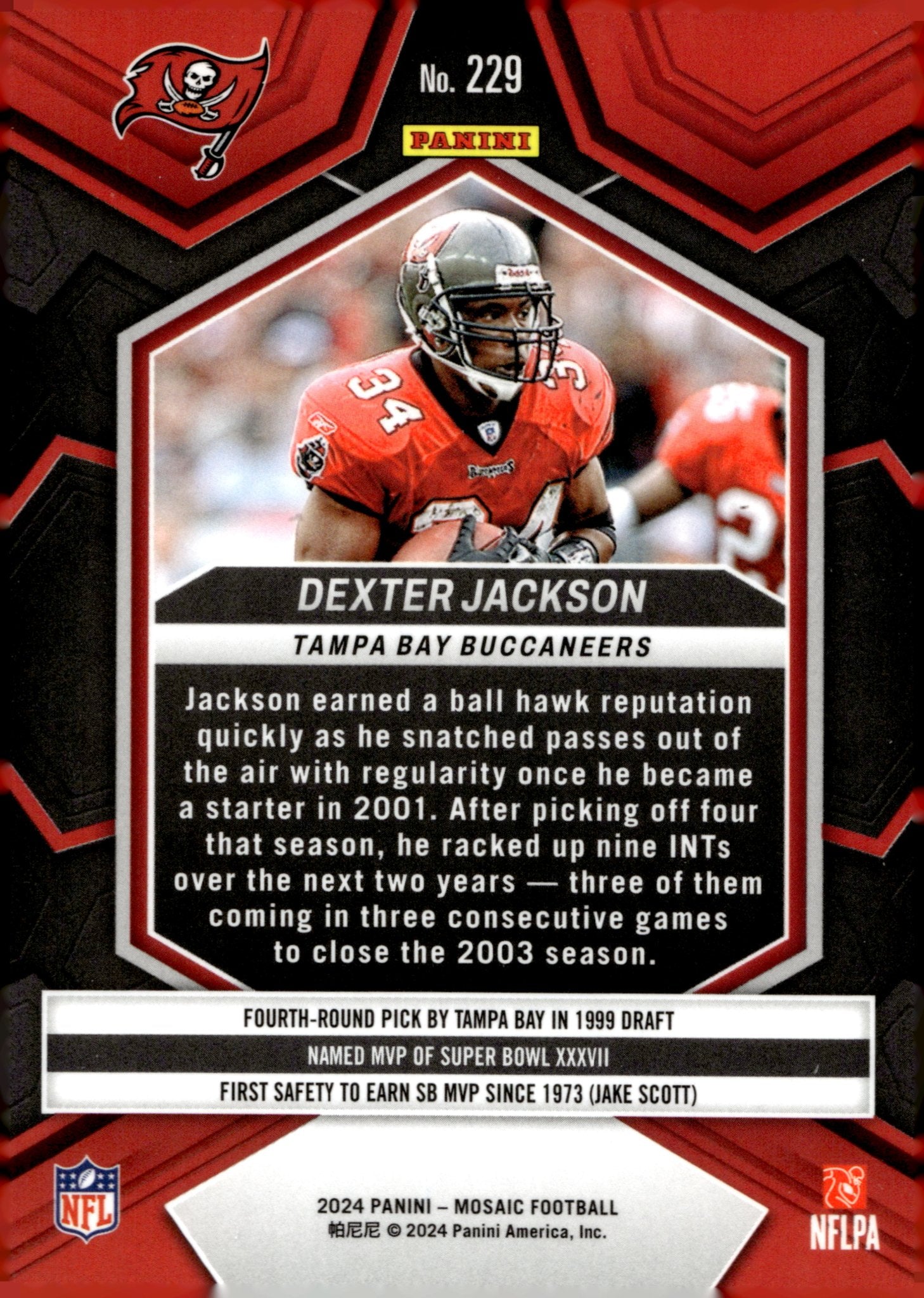 Dexter Jackson 2024 Panini Mosaic #229 - Collector Store LLC
