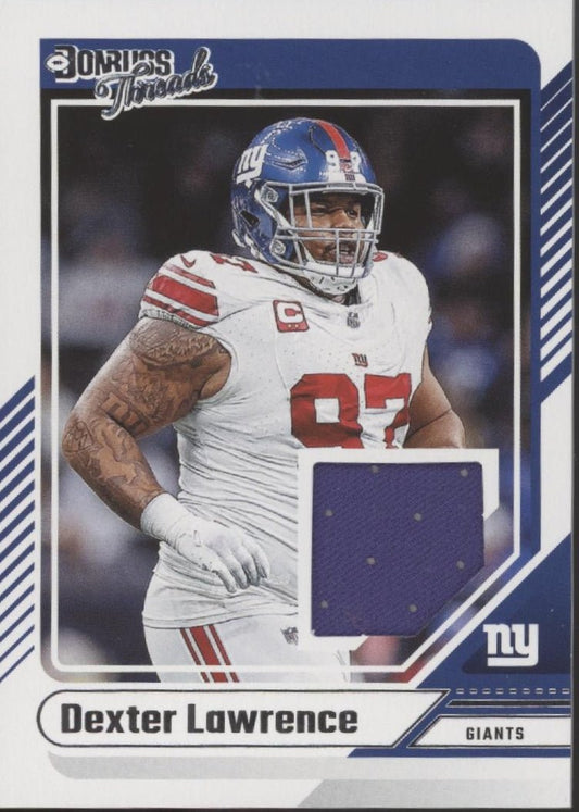 Dexter Lawrence 2024 Panini Donruss Threads Swatch #DTH - DLA - Collector Store LLC