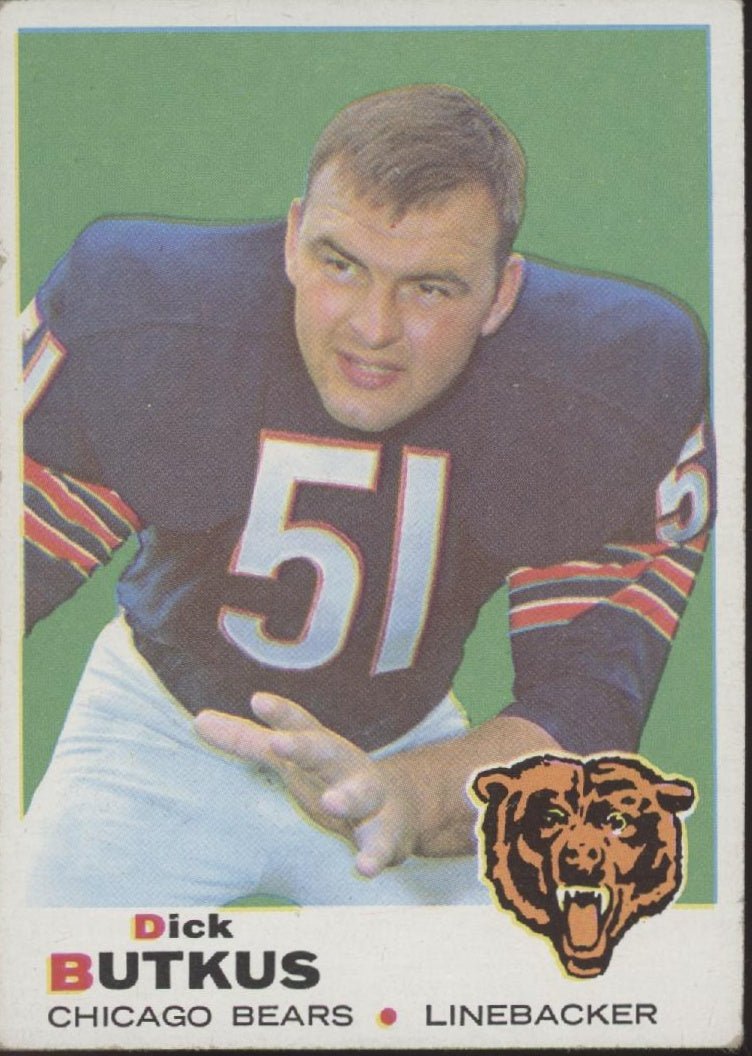 Dick Butkus 1969 Topps #139 Chicago Bears VG - Collector Store LLC
