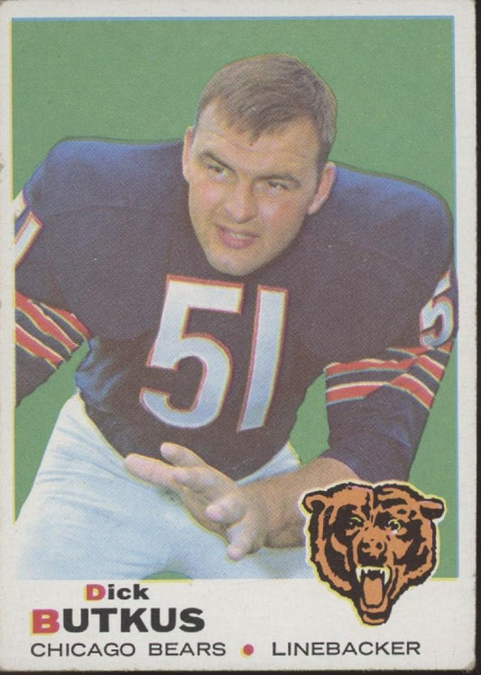 Dick Butkus 1969 Topps #139 Chicago Bears VG - Collector Store LLC
