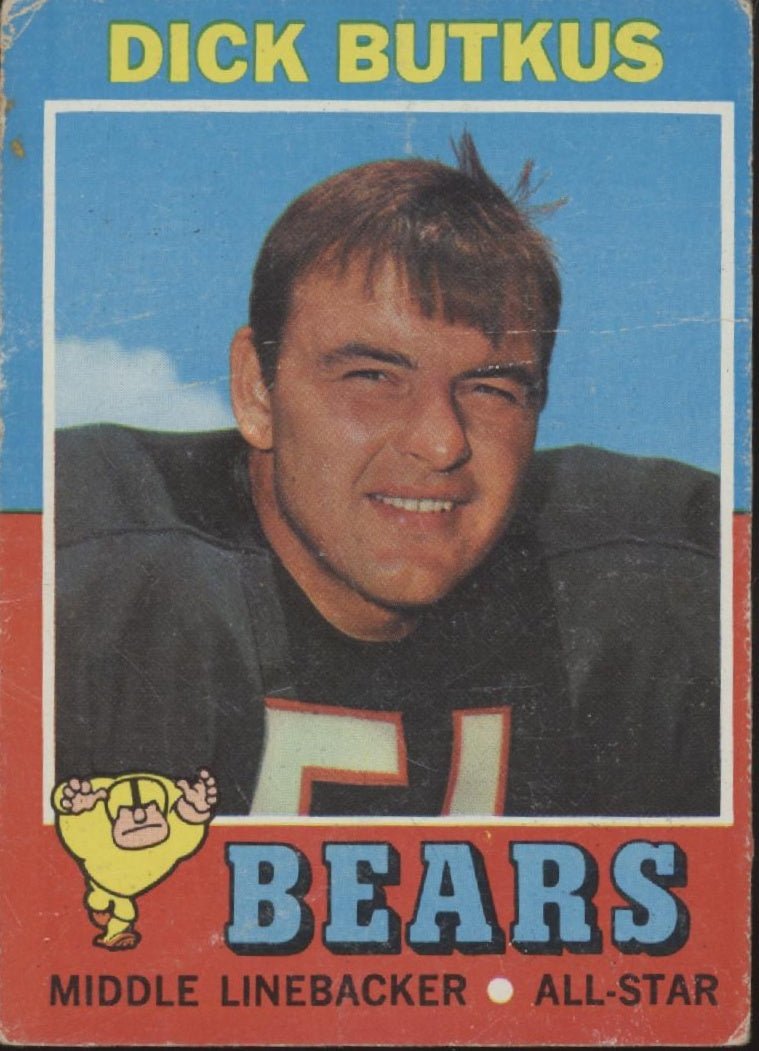 Dick Butkus 1971 Topps #25 Chicago Bears VG - Collector Store LLC