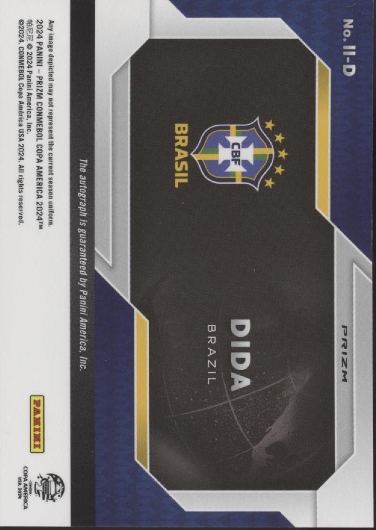 Dida 2024 Panini Prizm Conmebol Copa America Int Ink Green Wave Prizm Auto #II - D - Collector Store LLC