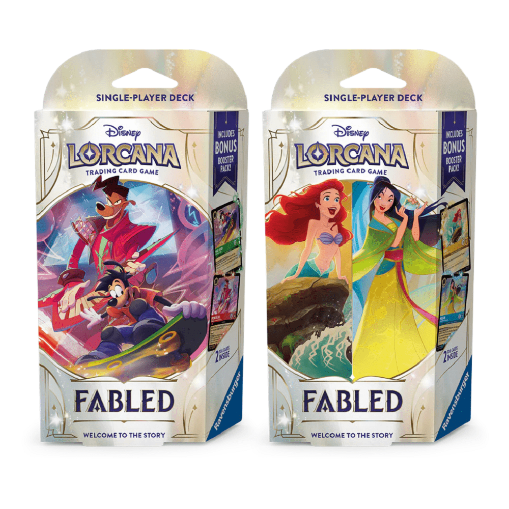 Disney Lorcana: Fabled Starter Deck Set (Set - of - 2) *Expected Release Date 9 - 5 - 2025* - Collector Store LLC