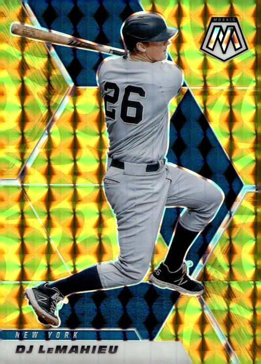 DJ LeMahieu 2021 Panini Mosaic Gold Prizm 74 - Collector Store LLC