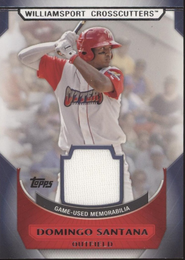 Domingo Santana 2011 Topps Pro Debut Williamsport Crosscutters Swatch #MM - DS - Collector Store LLC