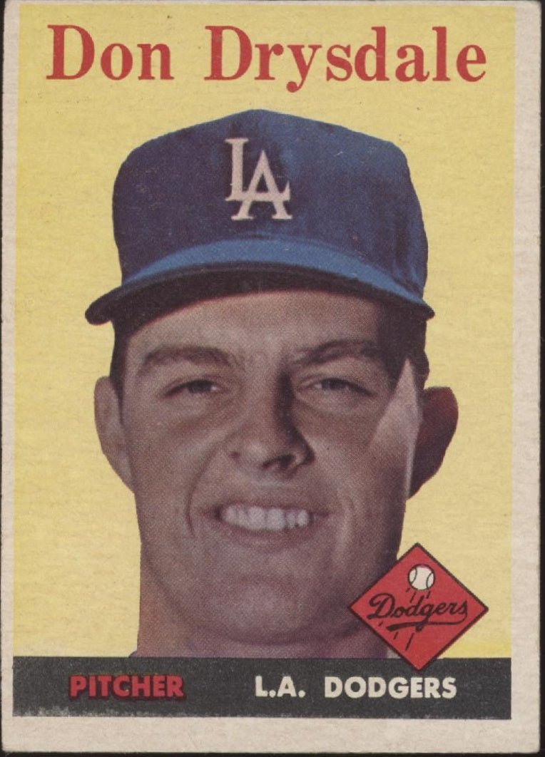 Don Drysdale 1958 Topps #25 Los Angeles Dodgers VG #3 - Collector Store LLC