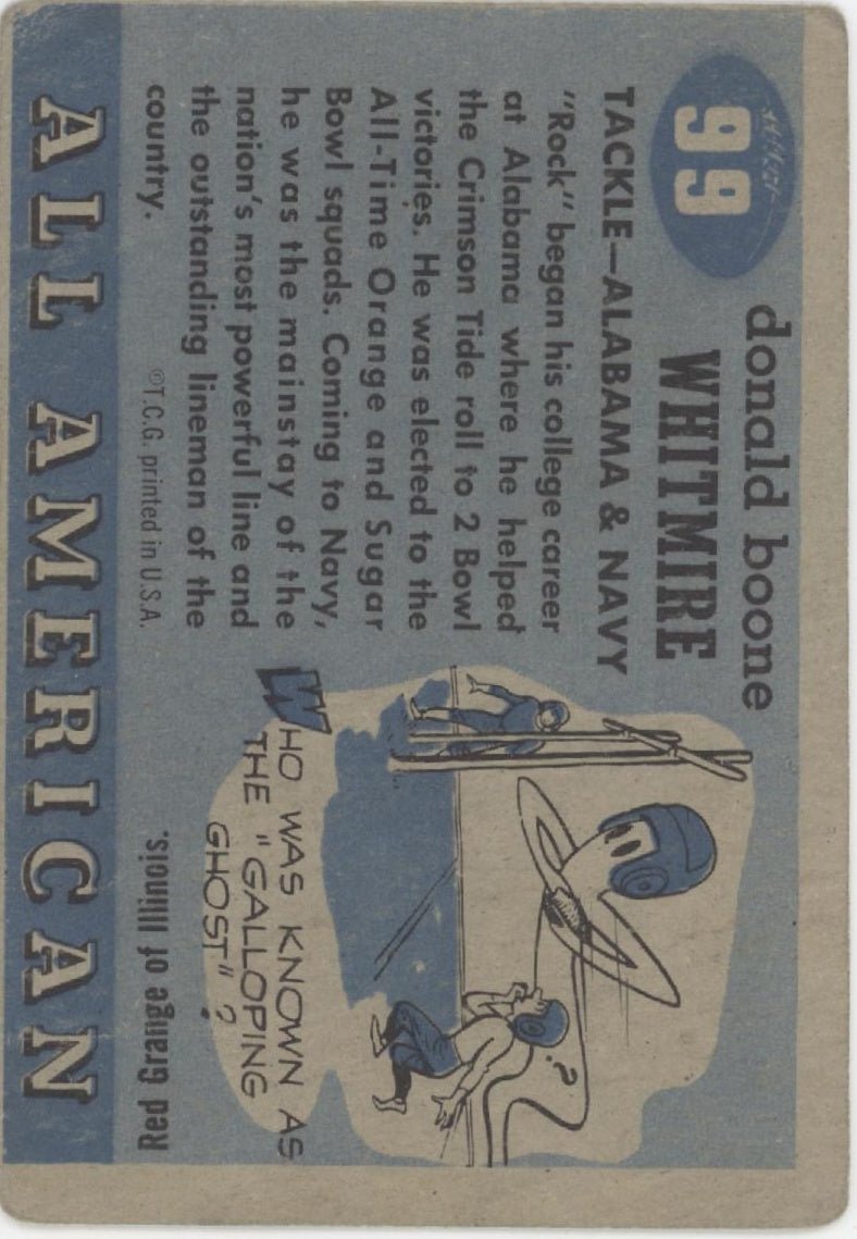 Don Whitmire 1955 Topps All American RC #99 VG #2 - Collector Store LLC