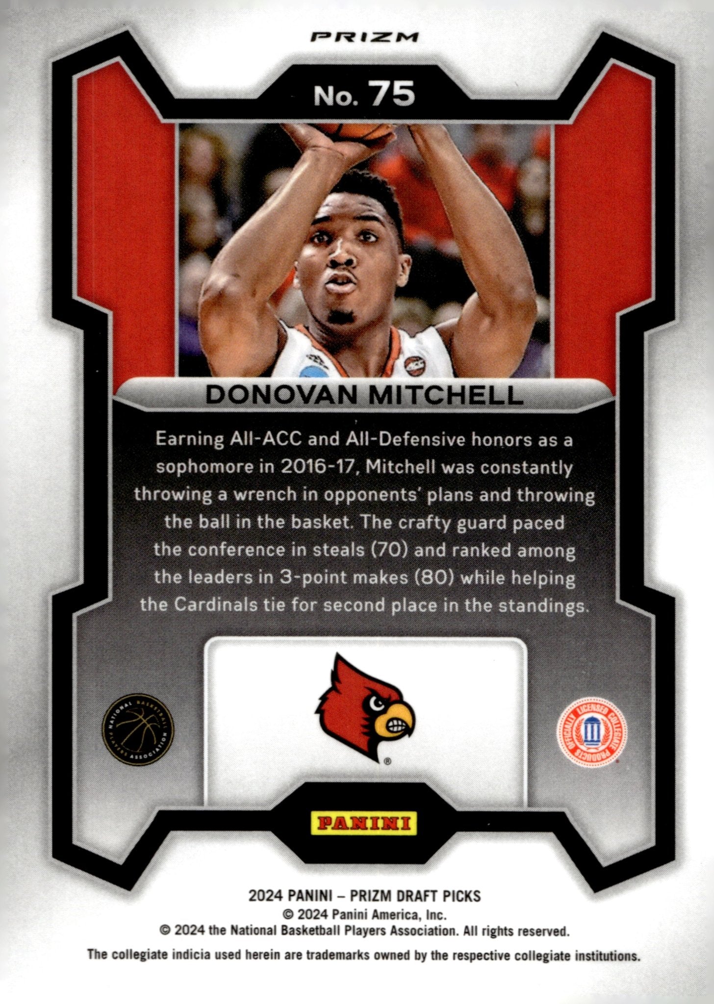 Donovan Mitchell 2024 Panini Prizm Draft Picks Hyper Prizm #75 - Collector Store LLC