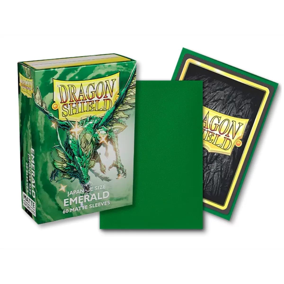 Dragon Shield: 60ct Japanese Sized Matte Emerald Sleeves Dragon Shield: 60ct Japanese Sized Matte Emerald Sleeves