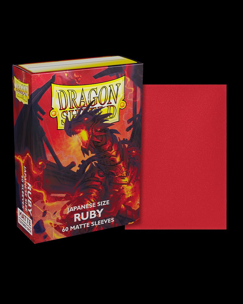 Dragon Shield: 60ct Japanese Sized Matte Ruby Sleeves - Collector Store LLC