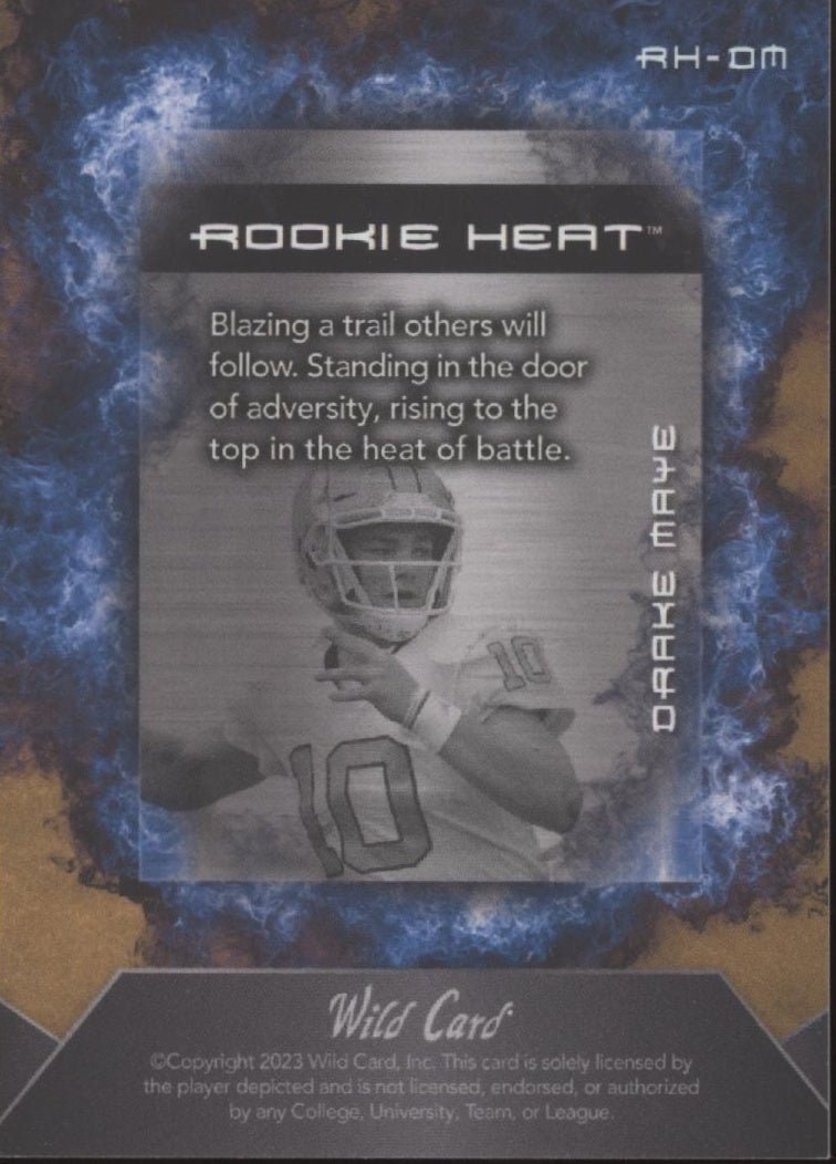 Drake Maye 2023 Wild Card Matte Rookie Heat Chase RC 4/15 #RH - DM - Collector Store LLC