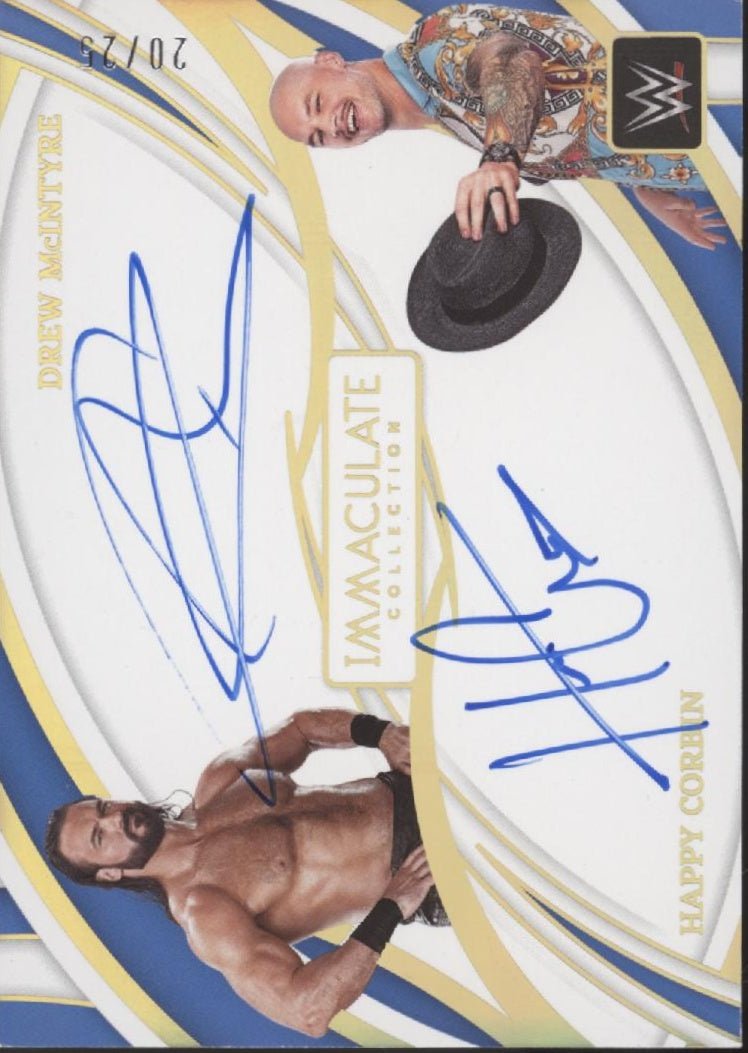 Drew McIntyre / Happy Corbin 2022 Panini Immaculate Collection Dual Auto 20/25 - Collector Store LLC