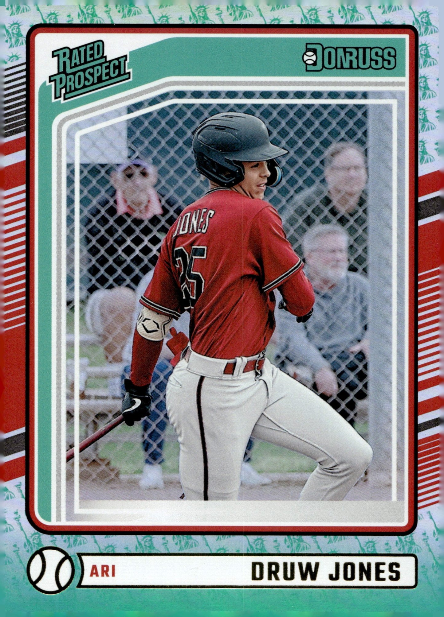 Druw Jones 2024 Panini Donruss Rated Prospect Liberty Holo 103 - Collector Store LLC