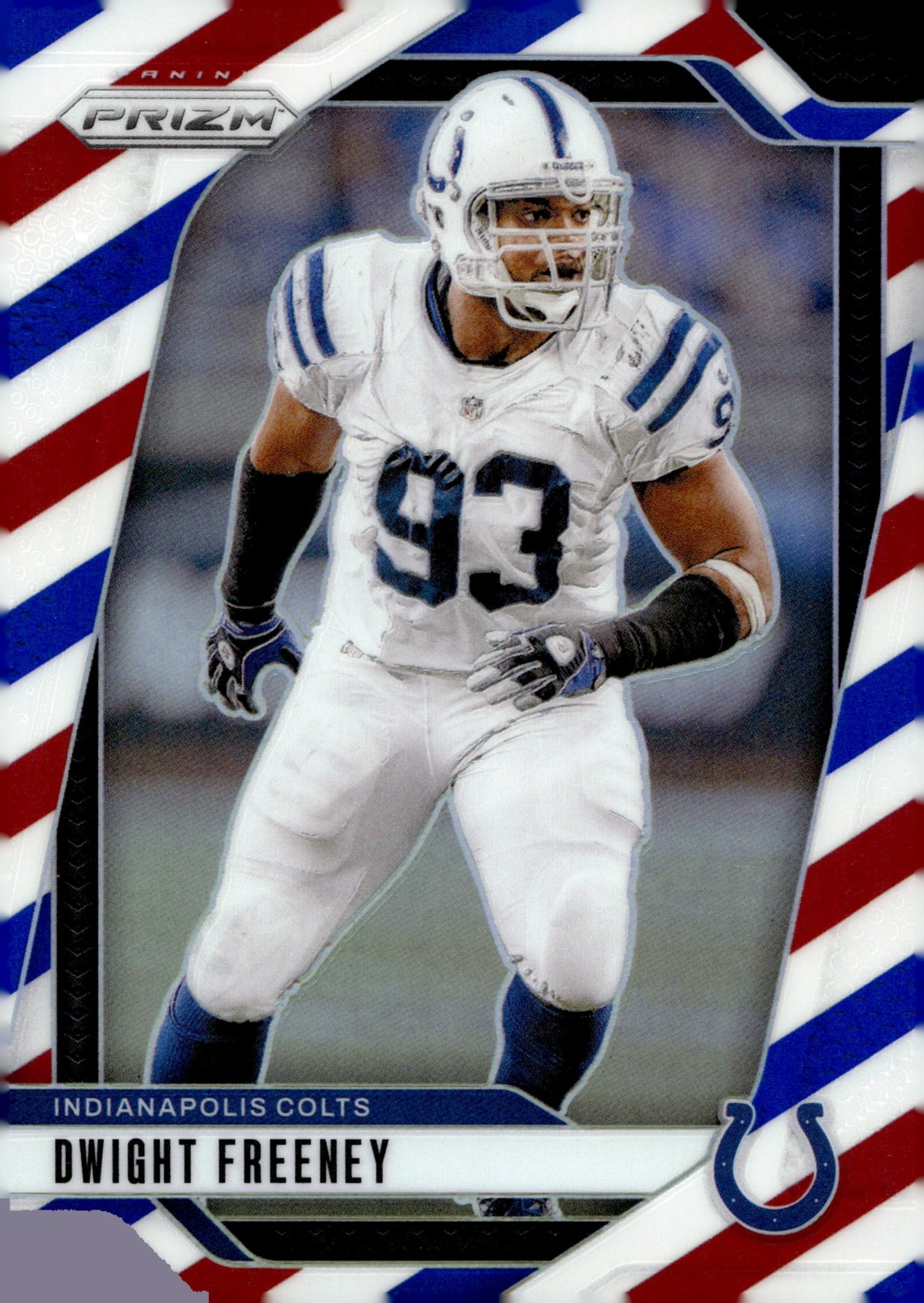 Dwight Freeney 2024 Panini Prizm Red White & Blue Prizm #127 - Collector Store LLC