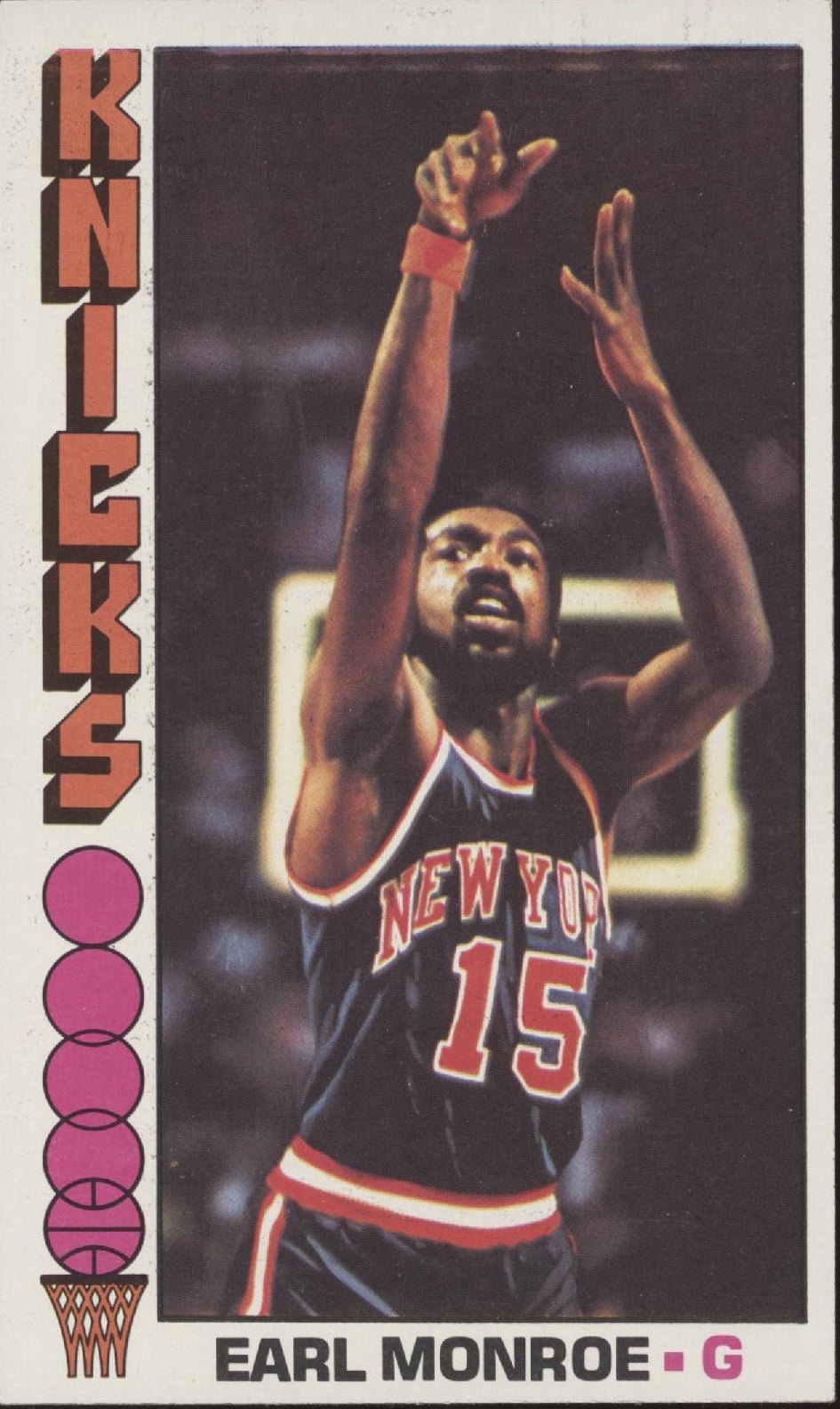 Earl Monroe 1976 - 77 Topps Oversized #98 New York Knicks - Collector Store LLC