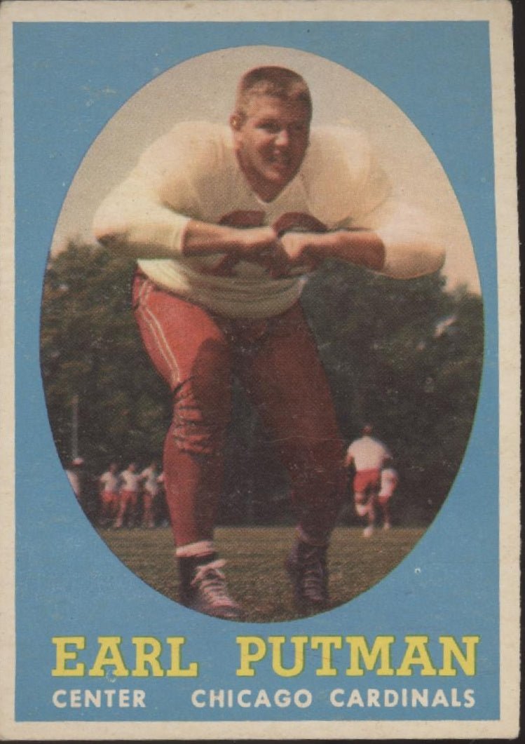 Earl Putman 1958 Topps RC #88 Chicago Cardinals VG - EX - Collector Store LLC