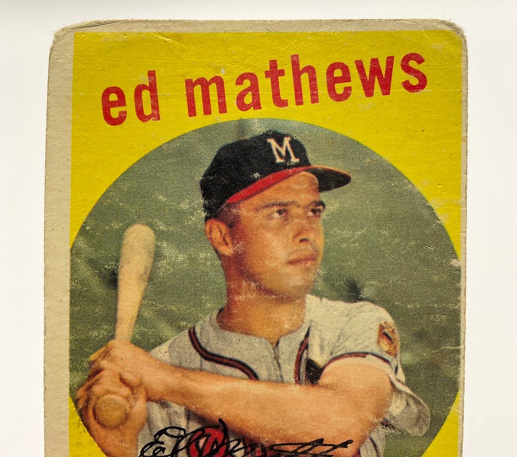 Ed Mathews 1959 Topps #450 Milwaukee Braves PR - Collector Store LLC