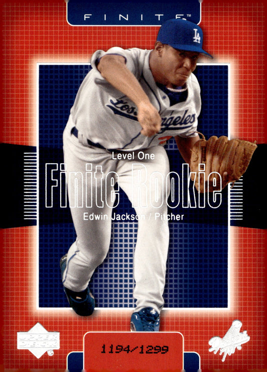 Edwin Jackson 2003 Upper Deck Finite Rookie Level One RC 1194/1299 261 - Collector Store LLC