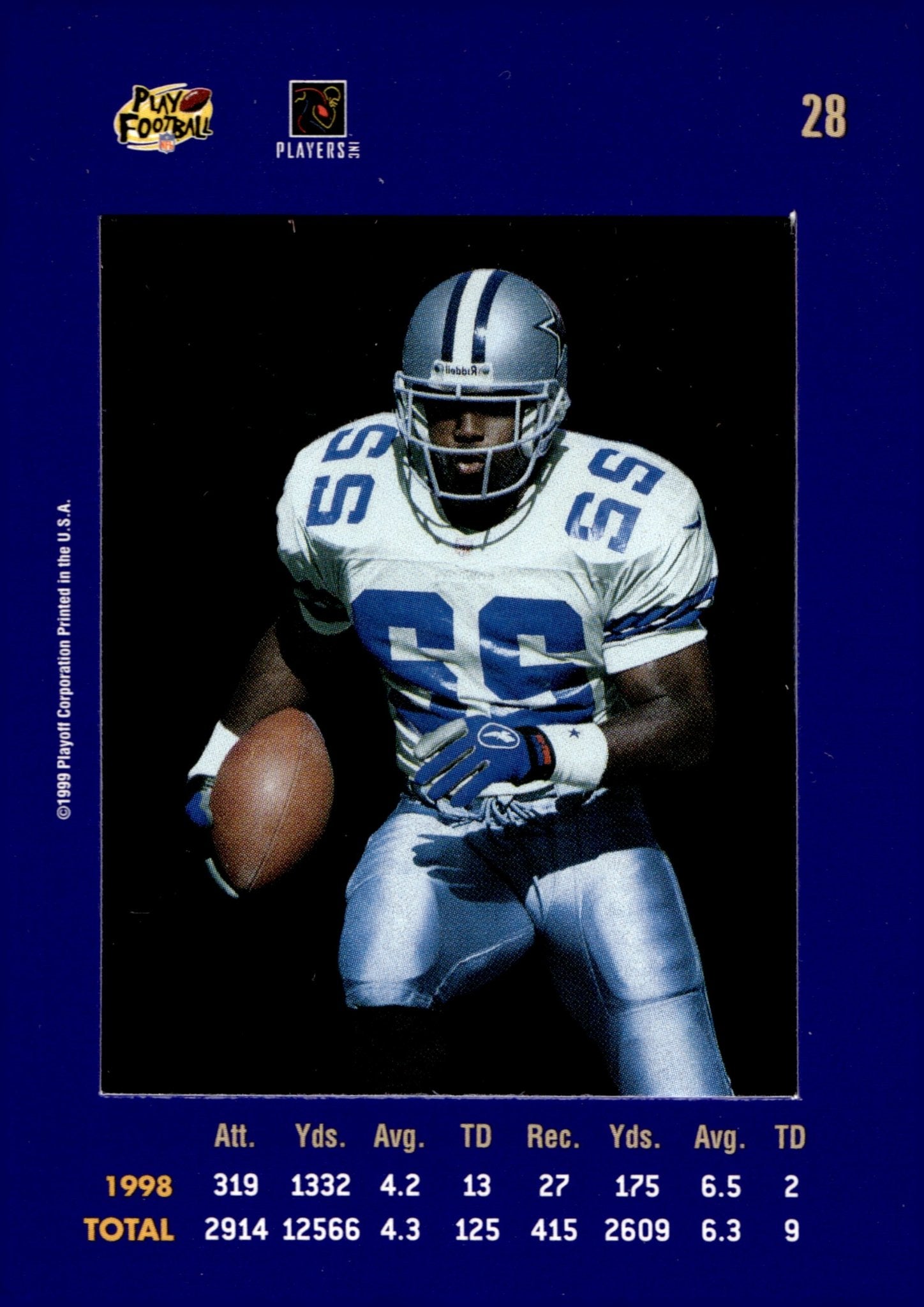 Emmitt Smith 1999 Playoff Absolute SSD Purple #28 - Collector Store LLC