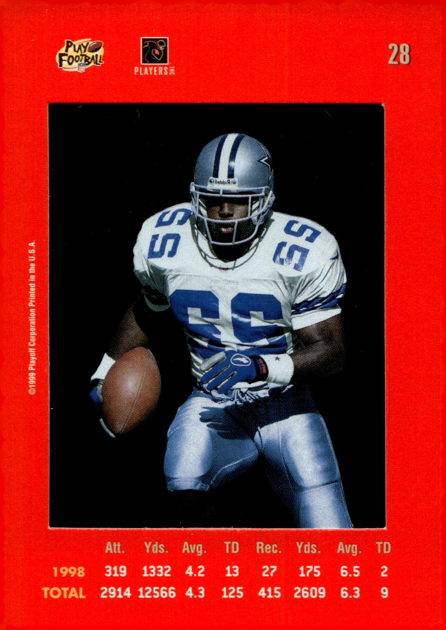 Emmitt Smith 1999 Playoff Absolute SSD Red #28 - Collector Store LLC