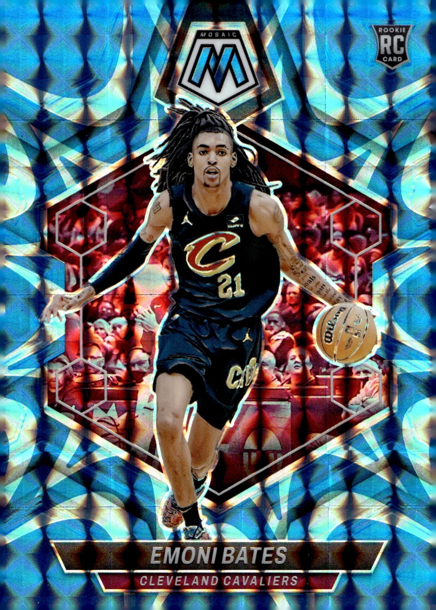 Emoni Bates 2023 - 24 Panini Mosaic Light Blue Prizm RC #219 - Collector Store LLC