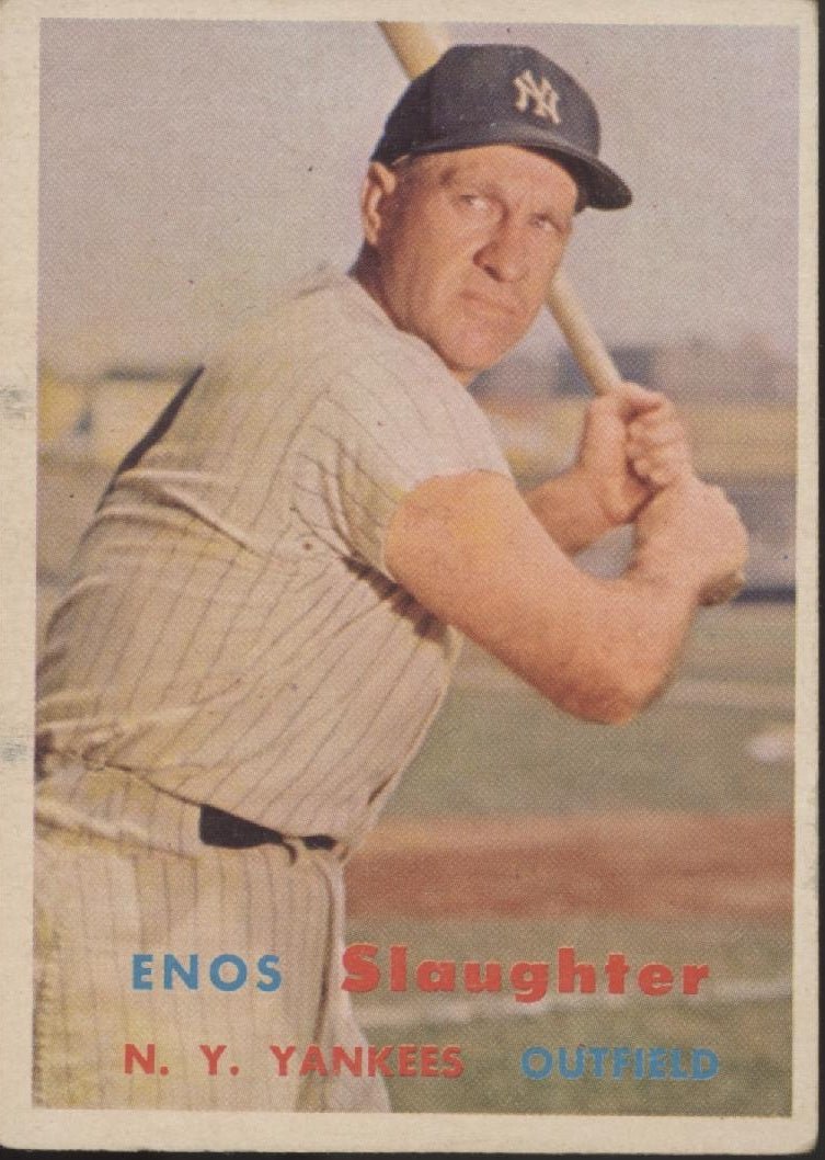 Enos Slaughter 1957 Topps #215 New York Yankees VG - Collector Store LLC