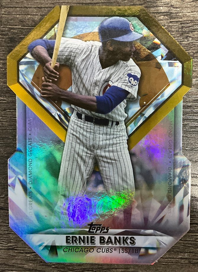 Ernie Banks 2022 Topps Series 1 Diamond Greats Die - Cut DGDC - 8 1 - Collector Store LLC