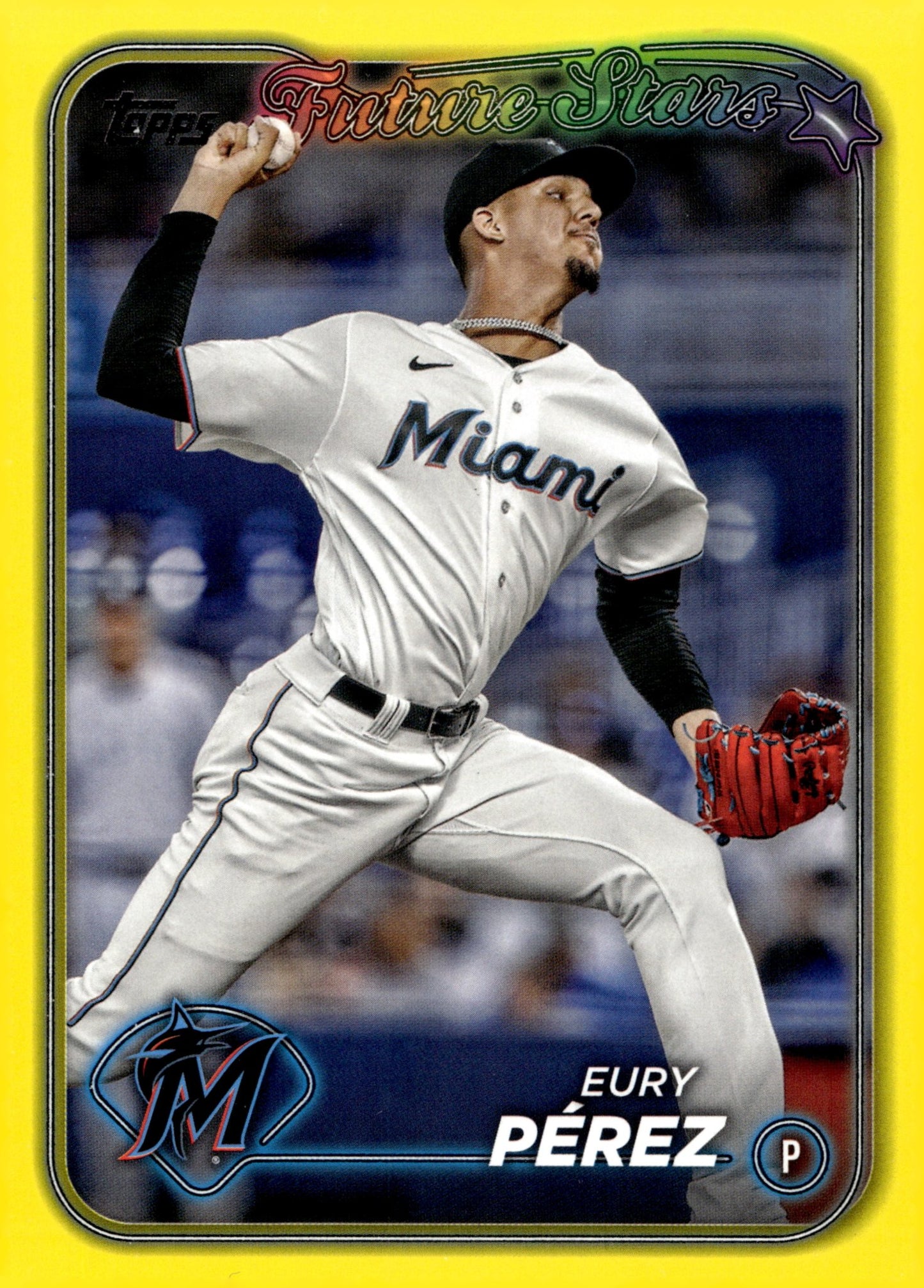Eury Perez 2024 Topps Series 1 Future Stars Yellow 197 - Collector Store LLC