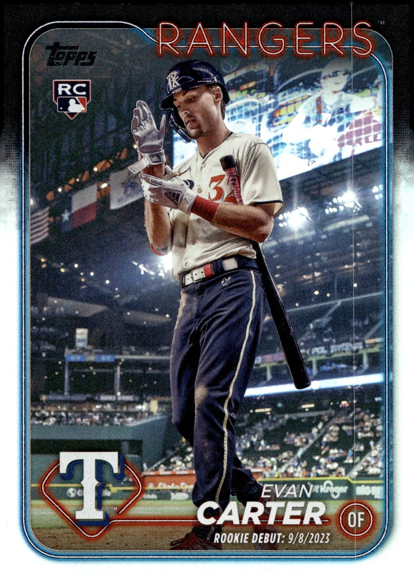 Evan Carter 2024 Topps Update Series Foil RC #US58 - Collector Store LLC