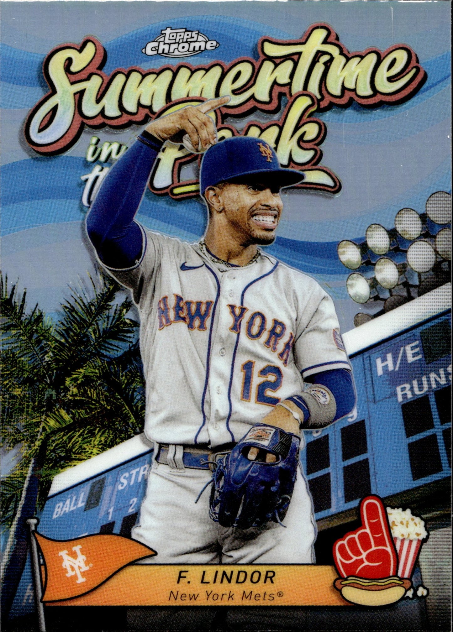 Francisco Lindor 2024 Topps Chrome Summertime in the Park Refractor #SITP - 2 - Collector Store LLC