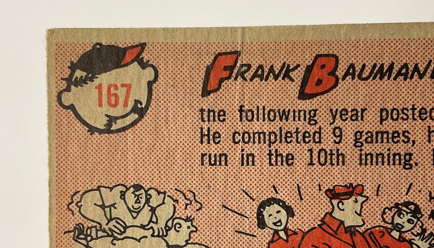 Frank Baumann 1958 Topps RC #167 Boston Red Sox EX - Collector Store LLC
